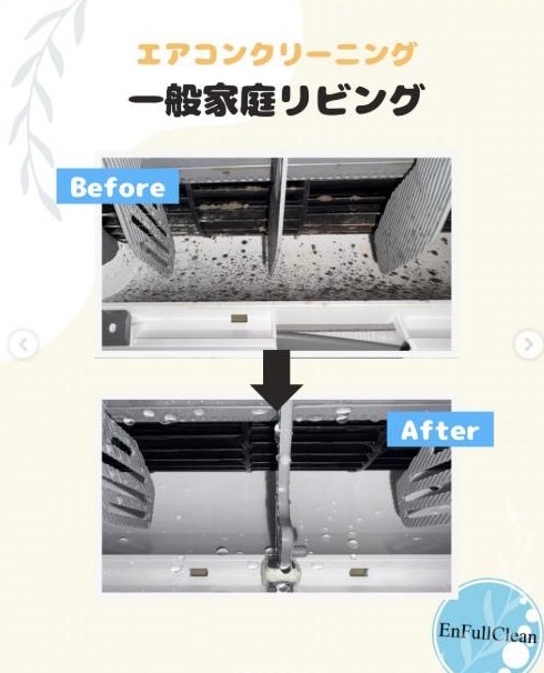 一般家庭リビング。フィンの黒カビも根こそぎ